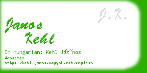 janos kehl business card